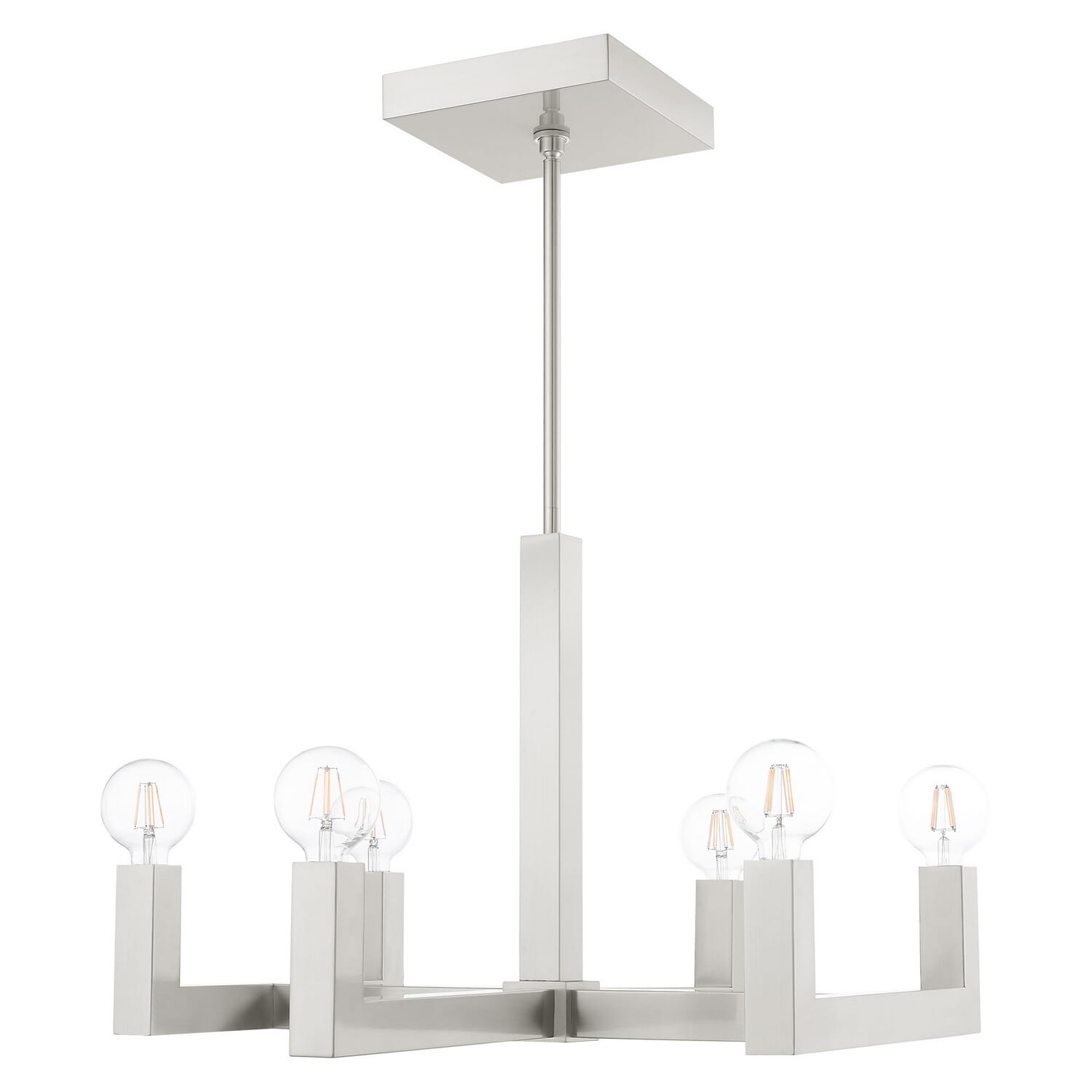 Solna 6-Light Chandelier in Brushed Nickel