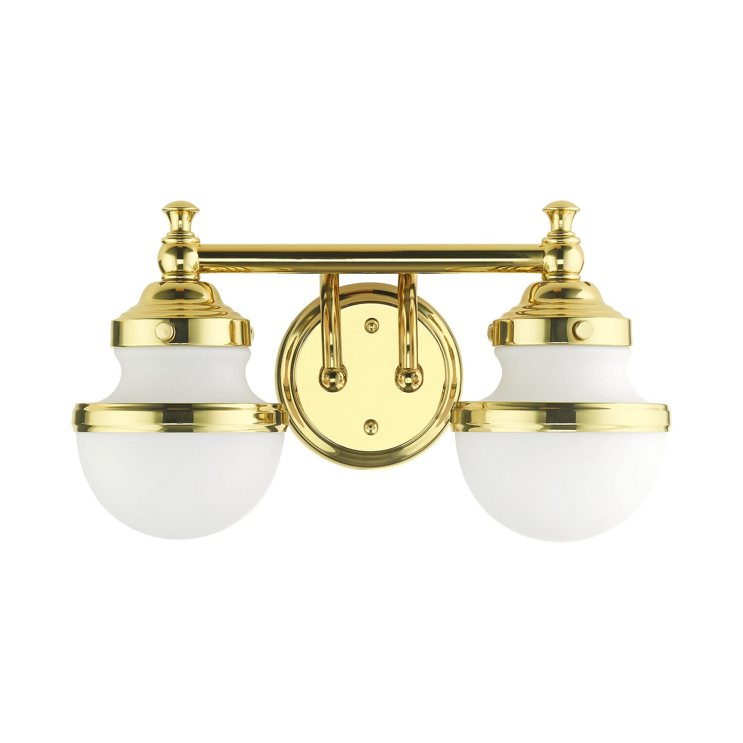 Oldwick 2-Light Bathroom Vanity Light in Polished Brass