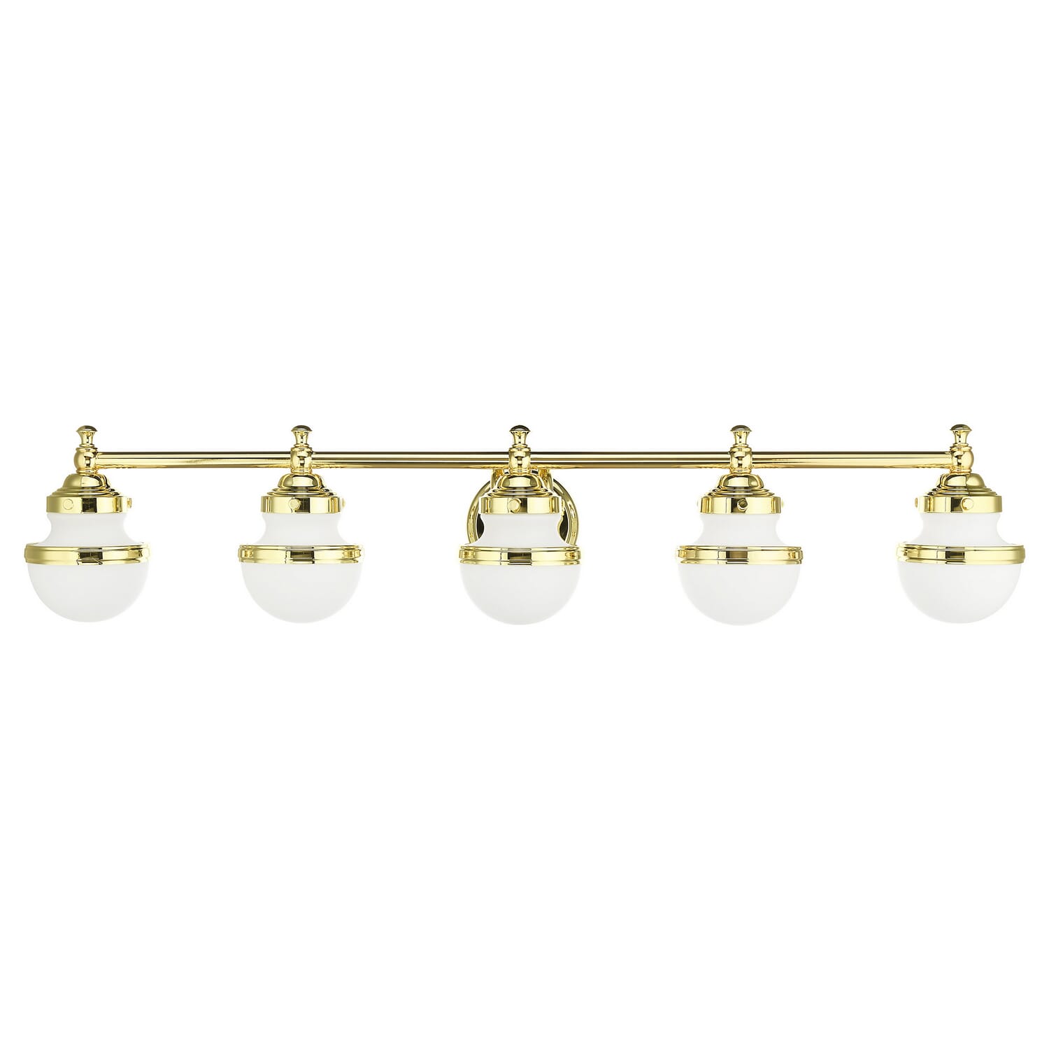 Oldwick 5-Light Bathroom Vanity Light in Polished Brass