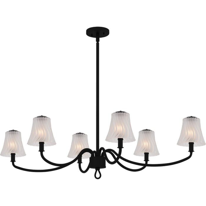 Six Light Linear Chandelier Six Light Linear Chandelier
