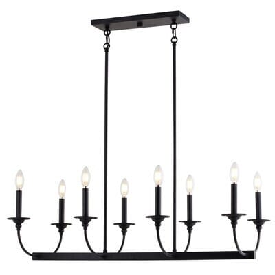 Eight Light Linear Chandelier