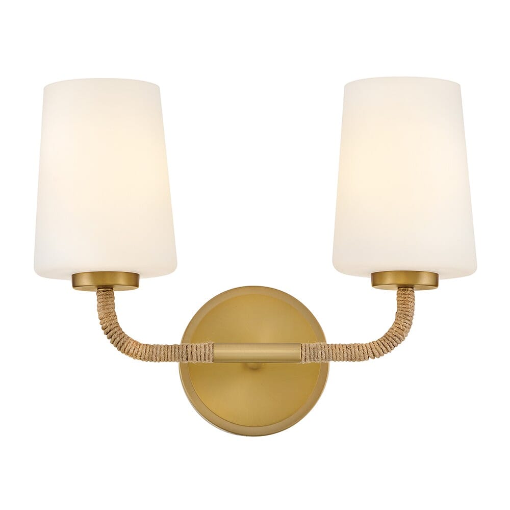 Lacquered Brass LED Bathroom Vanity Light from the Kline Collection