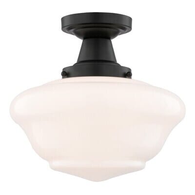 One Light Semi-Flush Mount