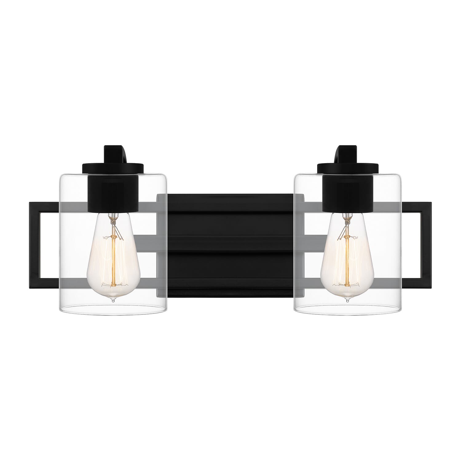 Lansdowne 2-Light Bathroom Vanity Light in Matte Black