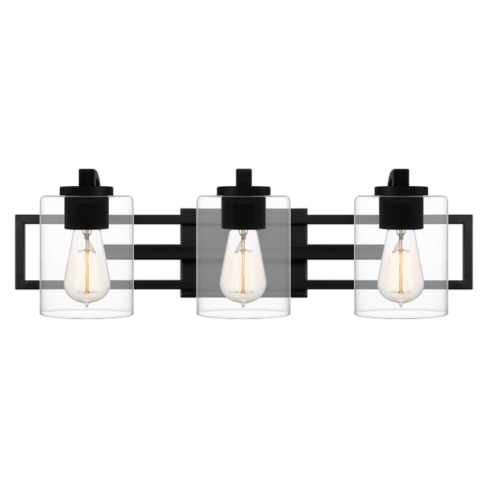 Lansdowne 3-Light Bathroom Vanity Light in Matte Black Lansdowne 3-Light Bathroom Vanity Light in Matte Black