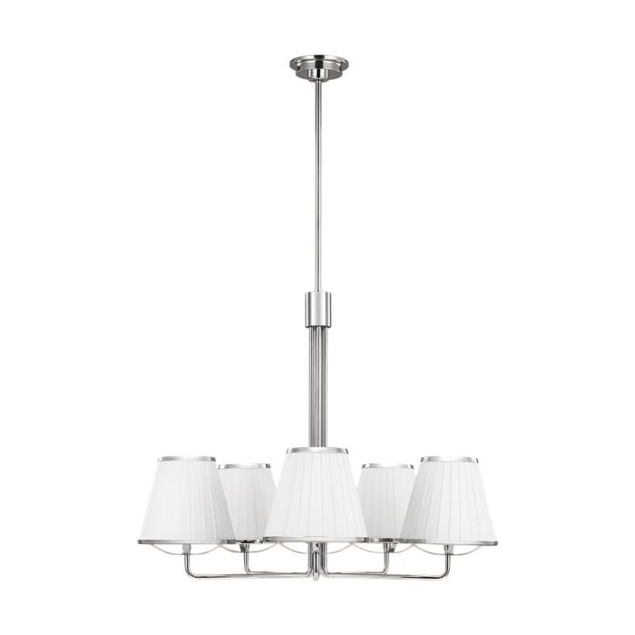 Generation Lighting Esther 5-Light Chandelier in Polished Nickel by Lauren Ralph Lauren Generation Lighting Esther 5-Light Chandelier in Polished Nickel by Lauren Ralph Lauren
