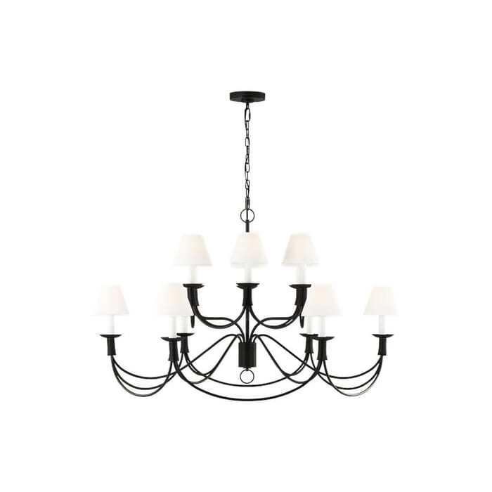 Generation Lighting Sullivan 12-Light Chandelier in Aged Iron by Lauren Ralph Lauren Generation Lighting Sullivan 12-Light Chandelier in Aged Iron by Lauren Ralph Lauren