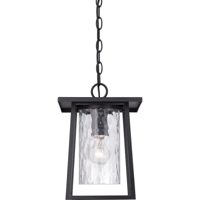 Quoizel Lodge 1-Light 13" Outdoor Hanging Lantern in Mystic Black Quoizel Lodge 1-Light 13" Outdoor Hanging Lantern in Mystic Black