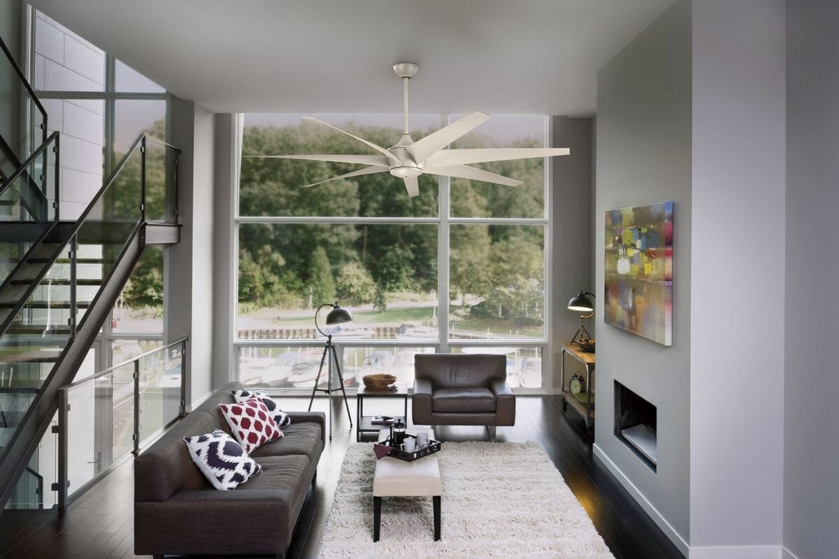 Kichler Lehr 80" Ceiling Fan in Antique Satin Silver