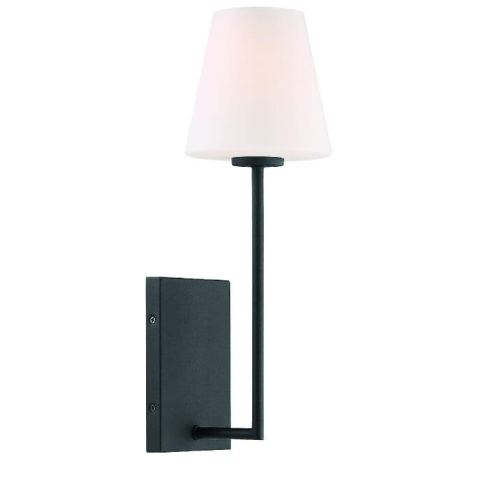 Crystorama Lena Wall Sconce in Black Forged Crystorama Lena Wall Sconce in Black Forged