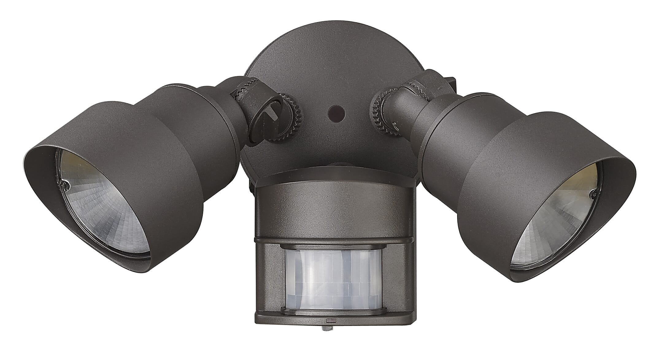 2-Light Architectural Bronze Integrated LED Adjustable Head Floodlight With Motion Sensor