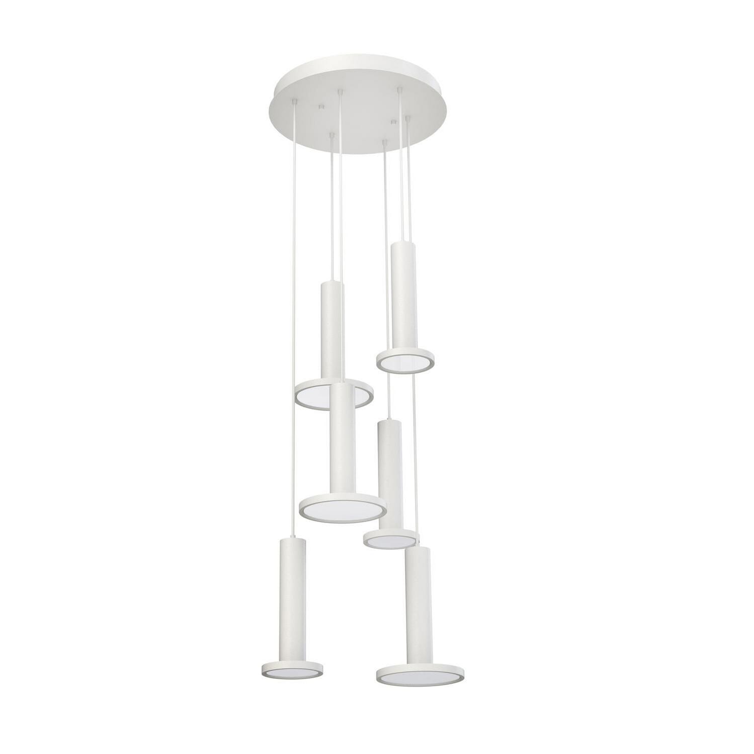 Luna 6-Light LED Pendant in White