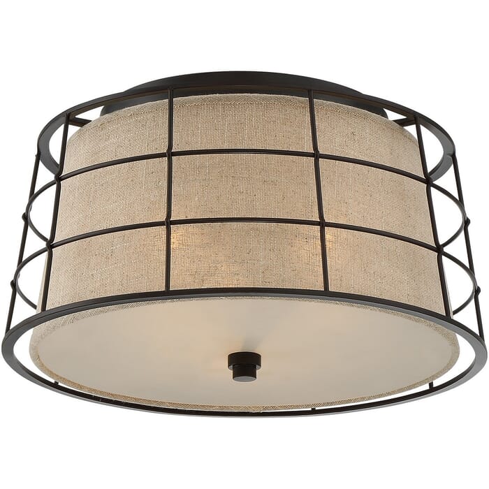 Quoizel Landings 3-Light Flush Mount in Mottled Cocoa Quoizel Landings 3-Light Flush Mount in Mottled Cocoa