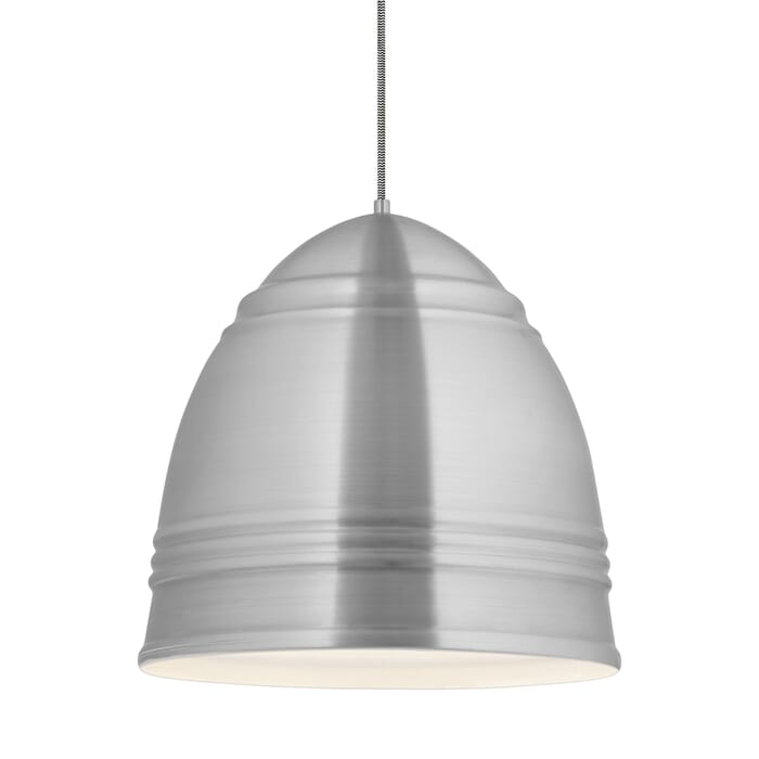Tech Loft 17" Pendant Light in Brushed Aluminum with White Interior Tech Loft 17" Pendant Light in Brushed Aluminum with White Interior