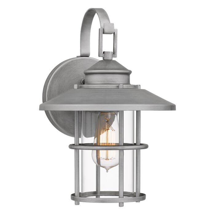 Lombard 1-Light Outdoor Wall Mount in Antique Brushed Aluminum Lombard 1-Light Outdoor Wall Mount in Antique Brushed Aluminum