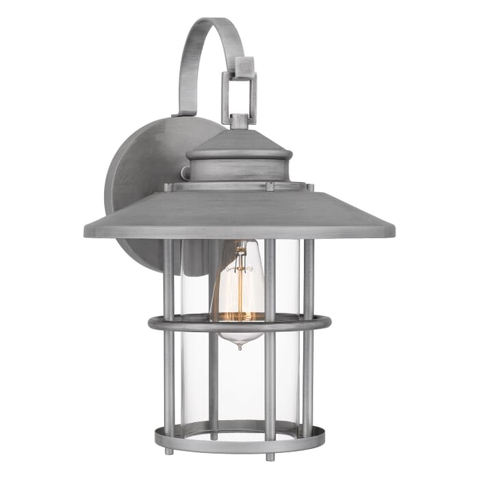 Lombard 1-Light Outdoor Wall Mount in Antique Brushed Aluminum Lombard 1-Light Outdoor Wall Mount in Antique Brushed Aluminum