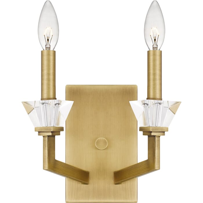 Quoizel Lottie 2-Light Wall Sconce in Aged Brass Quoizel Lottie 2-Light Wall Sconce in Aged Brass