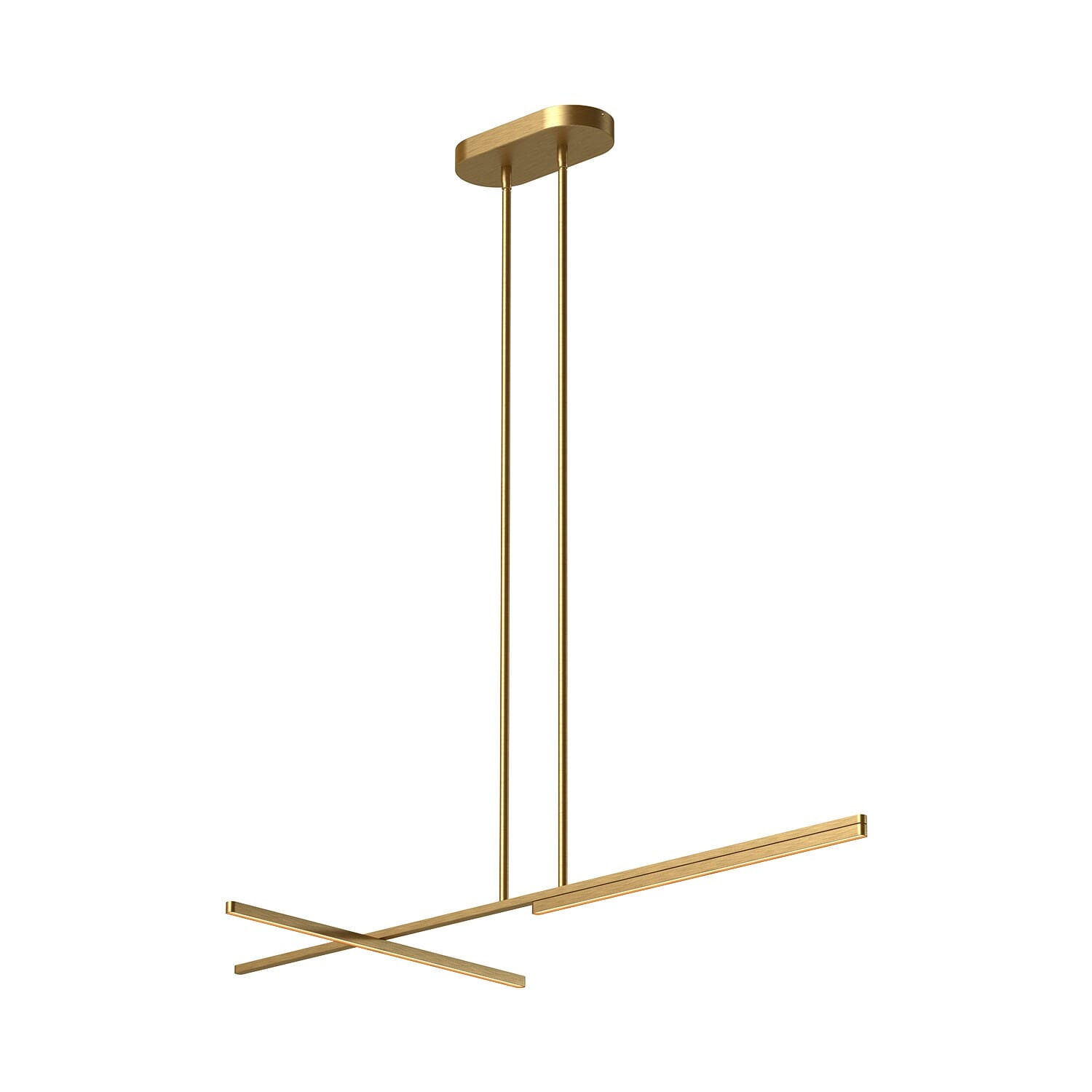 Brushed Gold LED Linear Pendant from the Shift Collection ...