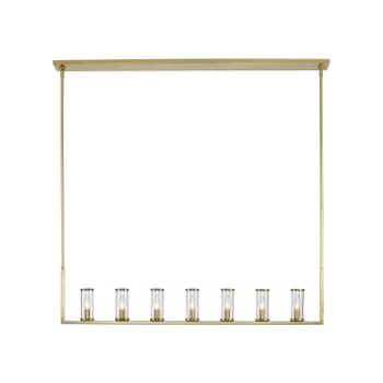 Alora Revolve 7-Light Linear Pendant tural Brass And Clear Glass