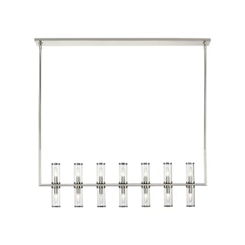 Alora Revolve 14-Light Linear Pendant in Polished Nickel And Clear Glass