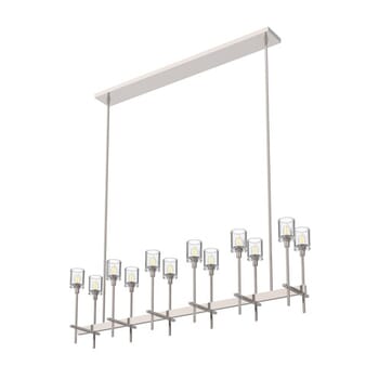 Alora Salita 12-Light Linear Pendant in Polished Nickel And Clear Crystal
