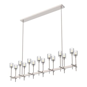 Alora Salita 14-Light Linear Pendant in Polished Nickel And Clear Crystal