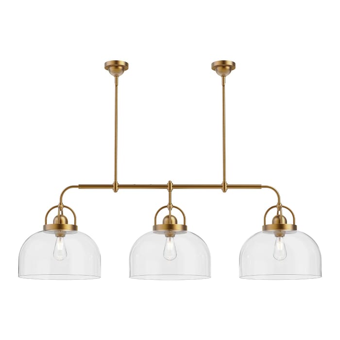 Lancaster 3-Light Linear Pendant in Aged Gold Lancaster 3-Light Linear Pendant in Aged Gold