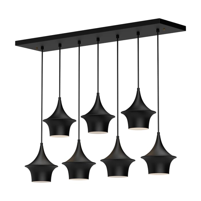 Emiko 7-Light Linear Pendant in Matte Black Emiko 7-Light Linear Pendant in Matte Black
