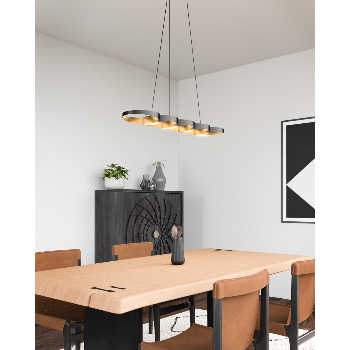 Kuzco Maestro Linear Pendant in Black