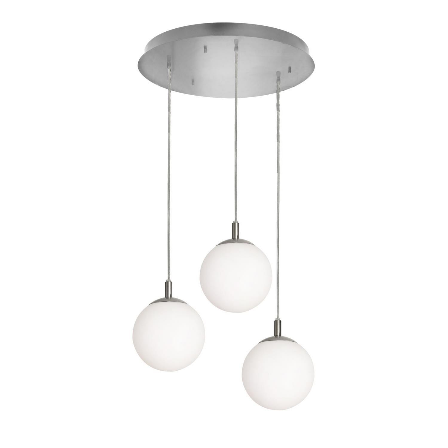 Loretto 3-Light Pendant in Satin Nickel