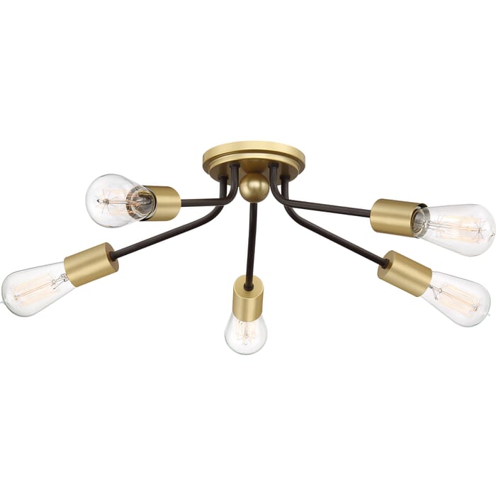 Quoizel Latitude 5-Light 28" Ceiling Light in Western Bronze Quoizel Latitude 5-Light 28" Ceiling Light in Western Bronze