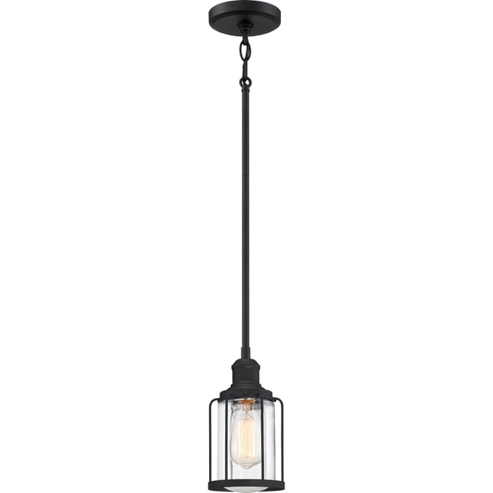 Quoizel Ludlow 5" Pendant Light in Earth Black Quoizel Ludlow 5" Pendant Light in Earth Black