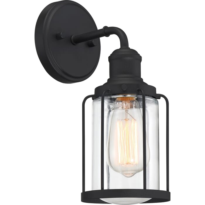Quoizel Ludlow 13" Wall Sconce in Earth Black Quoizel Ludlow 13" Wall Sconce in Earth Black