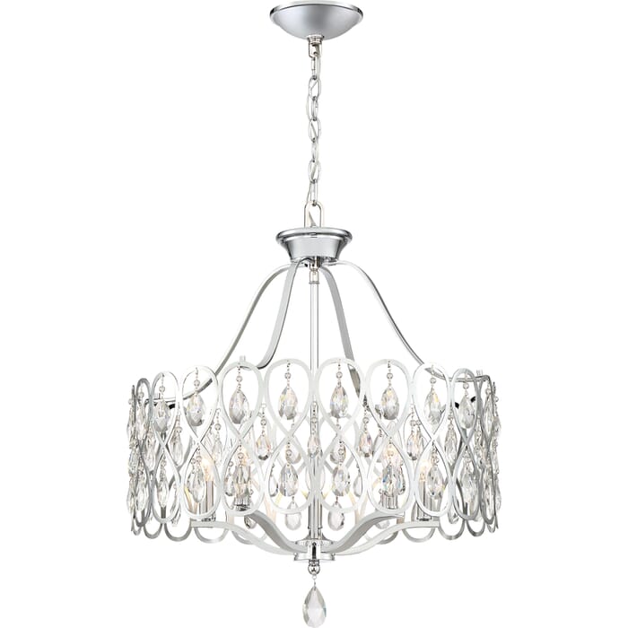 Quoizel Lulu 5-Light 25" Contemporary Chandelier in Polished Chrome Quoizel Lulu 5-Light 25" Contemporary Chandelier in Polished Chrome