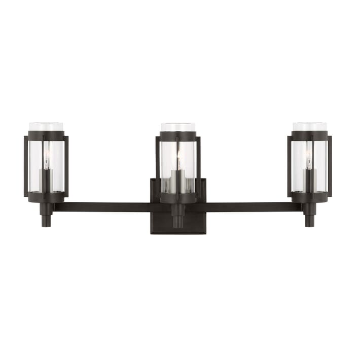 Flynn 3-Light Bathroom Vanity Light in Aged Iron Flynn 3-Light Bathroom Vanity Light in Aged Iron