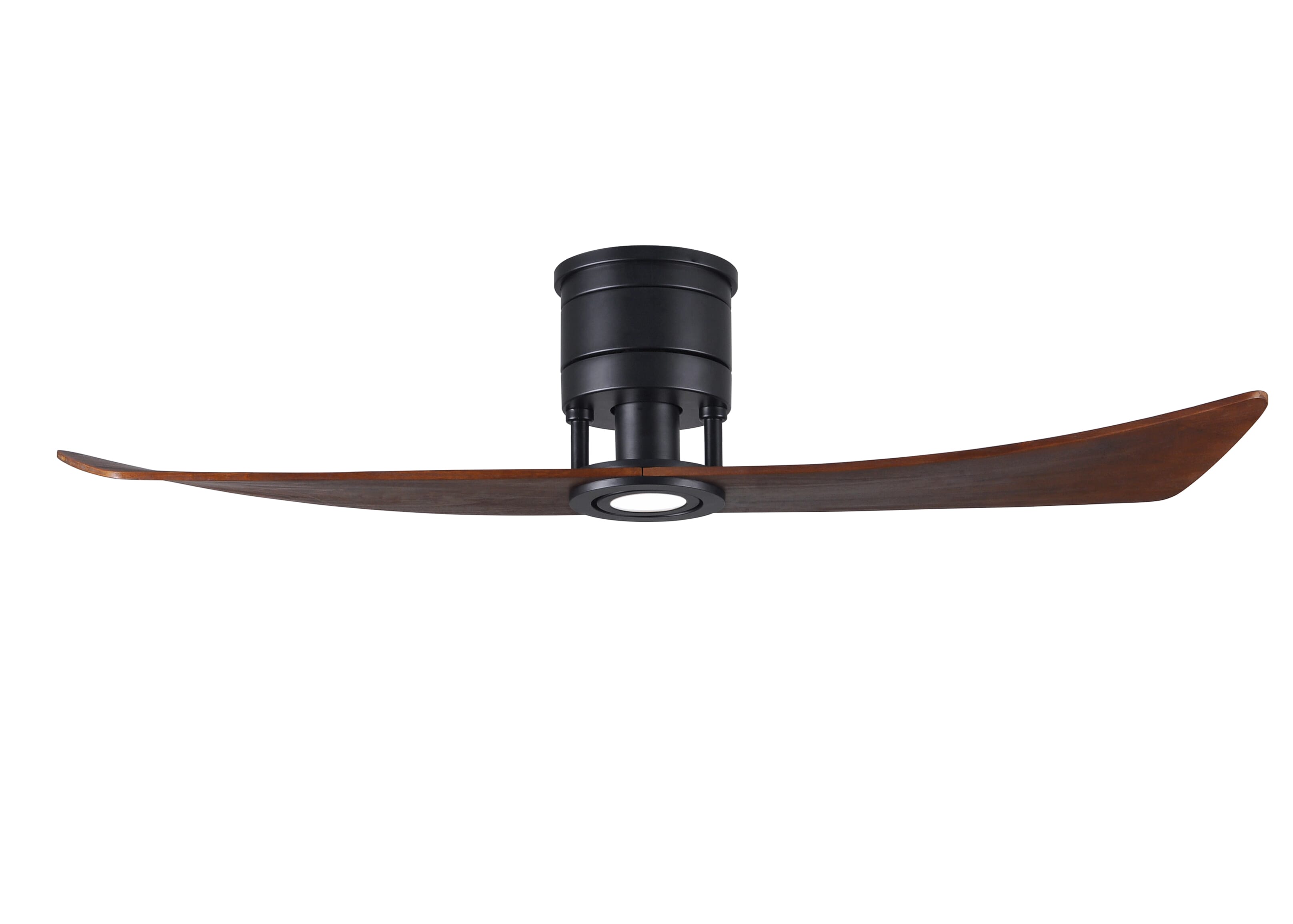 Lindsay 6-Speed DC 52 Ceiling Fan w/ Integrated Light Kit in Matte Black with Walnut blades