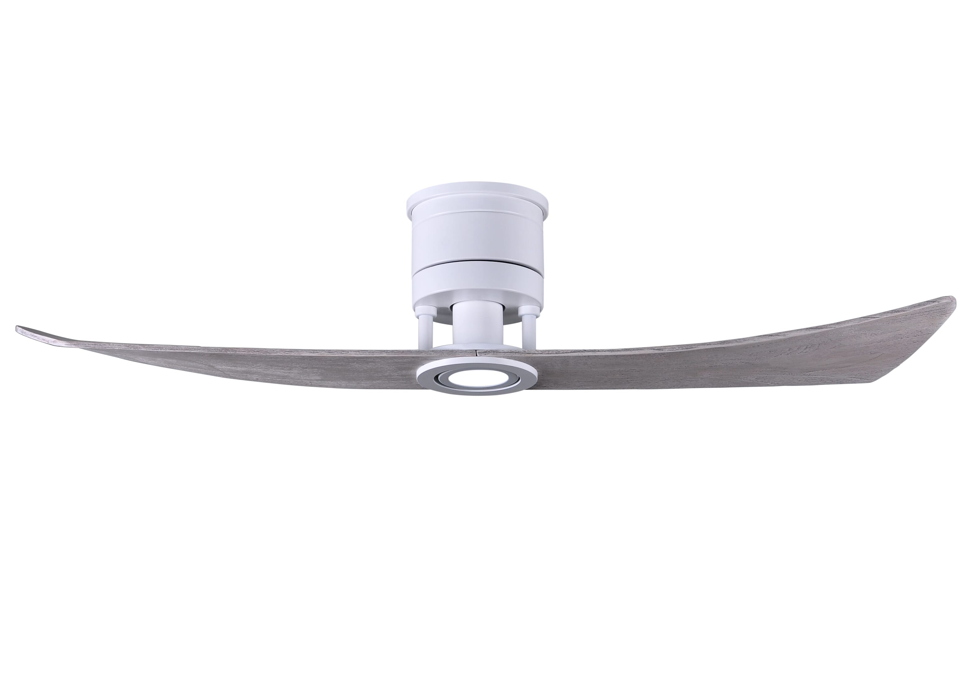 Lindsay 6-Speed DC 52 Ceiling Fan w/ Integrated Light Kit in Matte White with Barnwood Tone blades