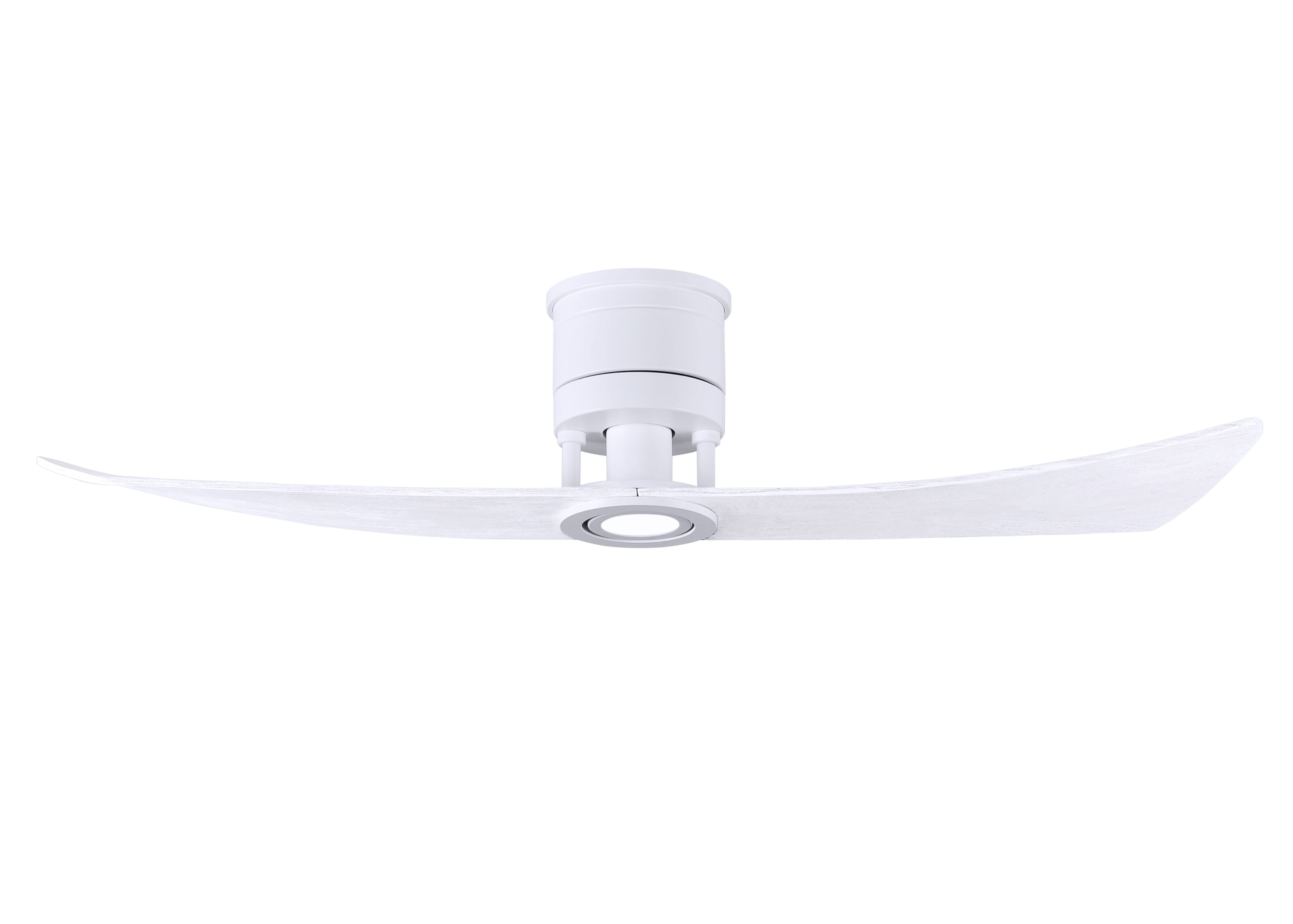 Lindsay 6-Speed DC 52 Ceiling Fan w/ Integrated Light Kit in Matte White with Matte White blades -  Matthews Fan Company, LW-MWH-MWH