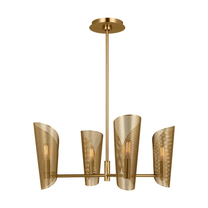 Plivot 3-Light Chandelier in Burnished Brass Plivot 3-Light Chandelier in Burnished Brass