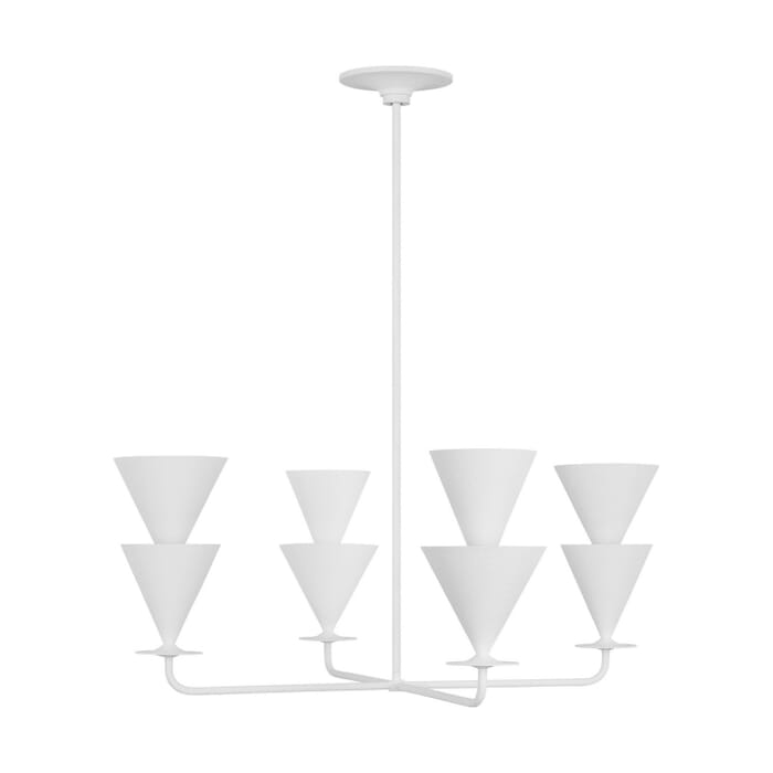Cornet 4-Light Chandelier in Cast Plaster Cornet 4-Light Chandelier in Cast Plaster