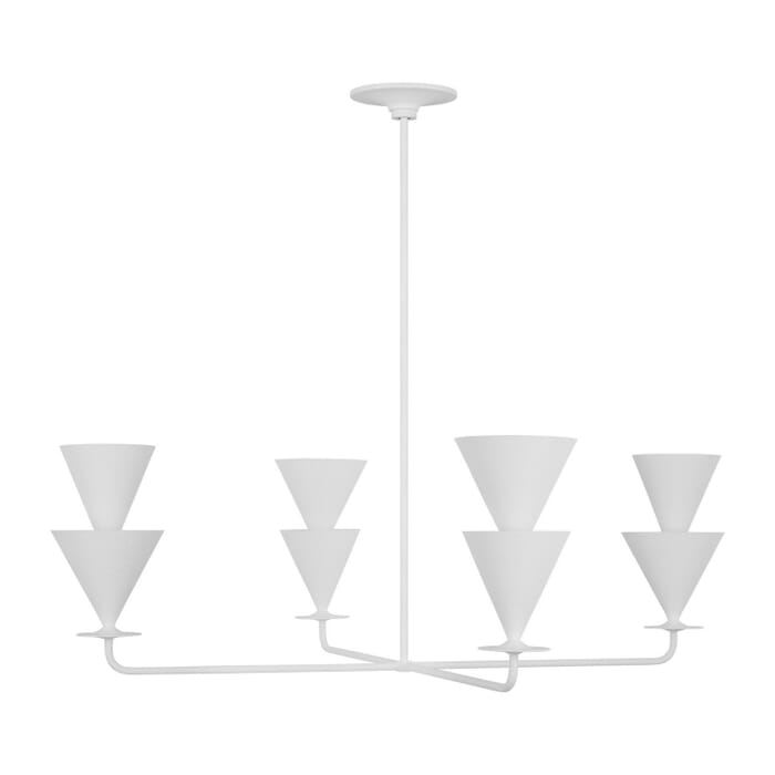 Cornet 4-Light Chandelier in Cast Plaster Cornet 4-Light Chandelier in Cast Plaster
