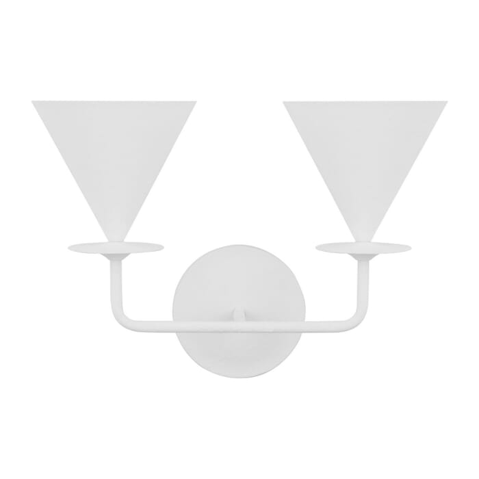 Cornet 2-Light Wall Sconce in Cast Plaster Cornet 2-Light Wall Sconce in Cast Plaster