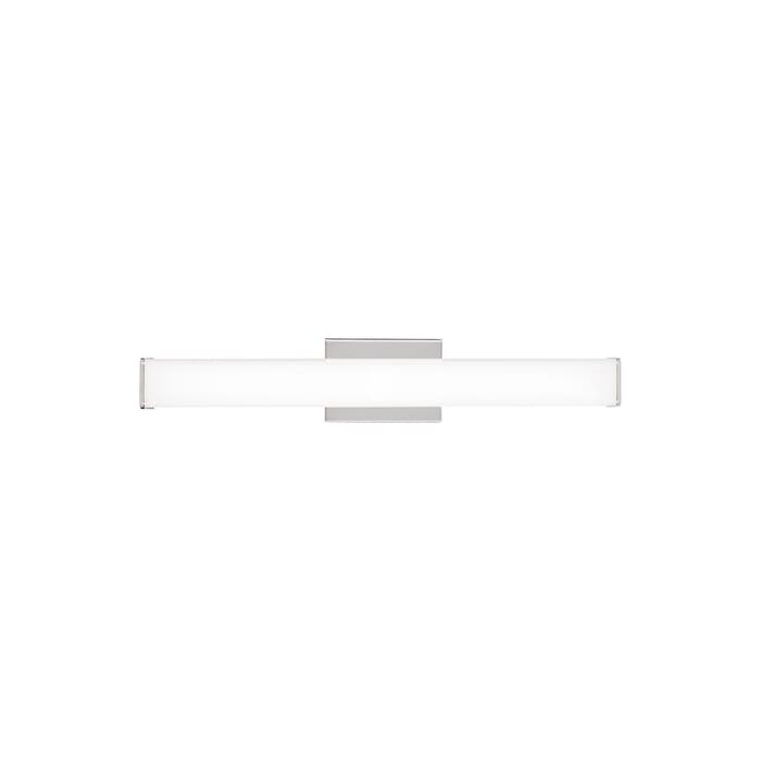 Tech Lynn 3000K LED 25" Bathroom Vanity Light in Chrome and White Glass Tech Lynn 3000K LED 25" Bathroom Vanity Light in Chrome and White Glass