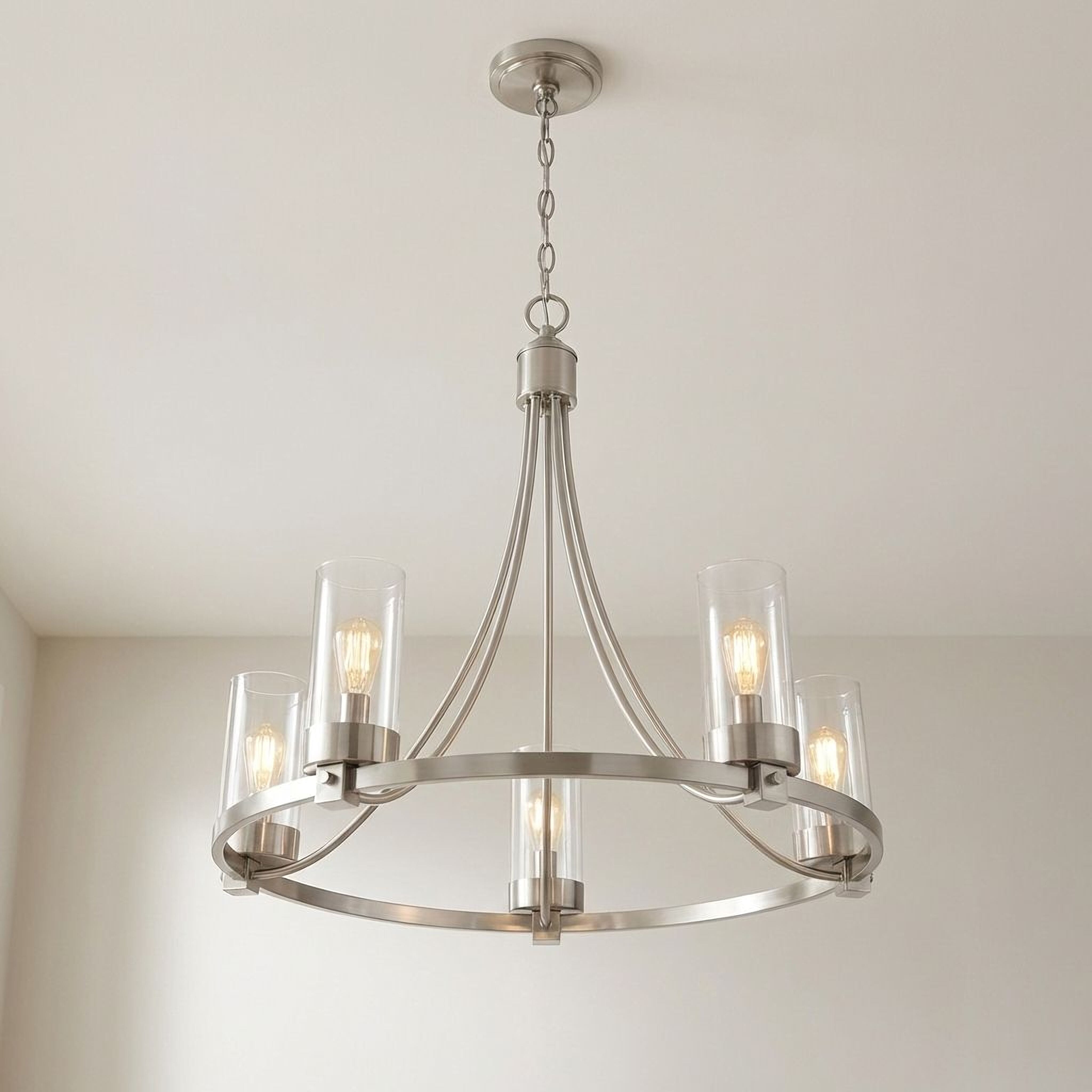 Trade Winds Ashland 5-Light Chandelier in Brushed Nickel