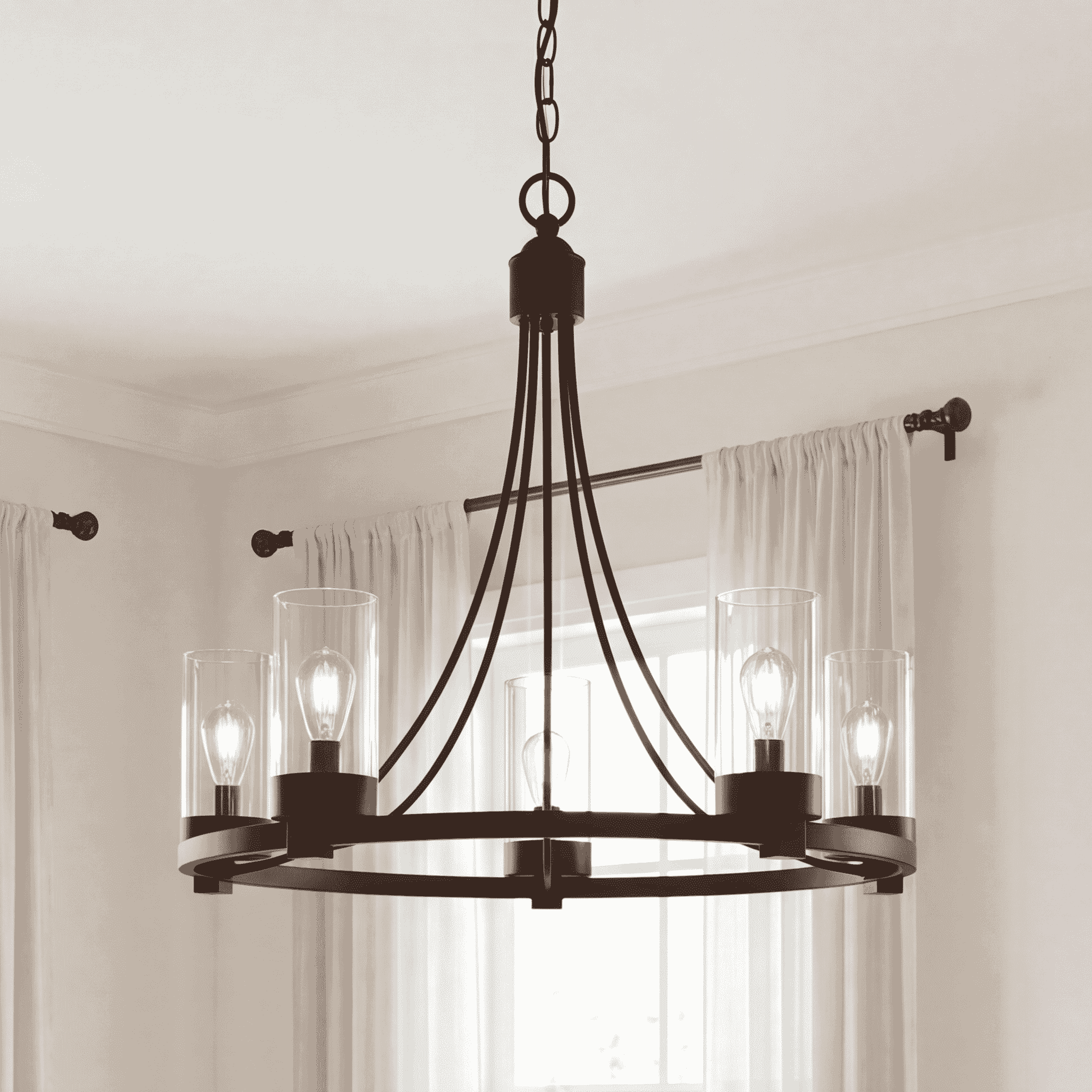 Trade Winds Ashland 5-Light Chandelier in Oil Rubbed Bronze
