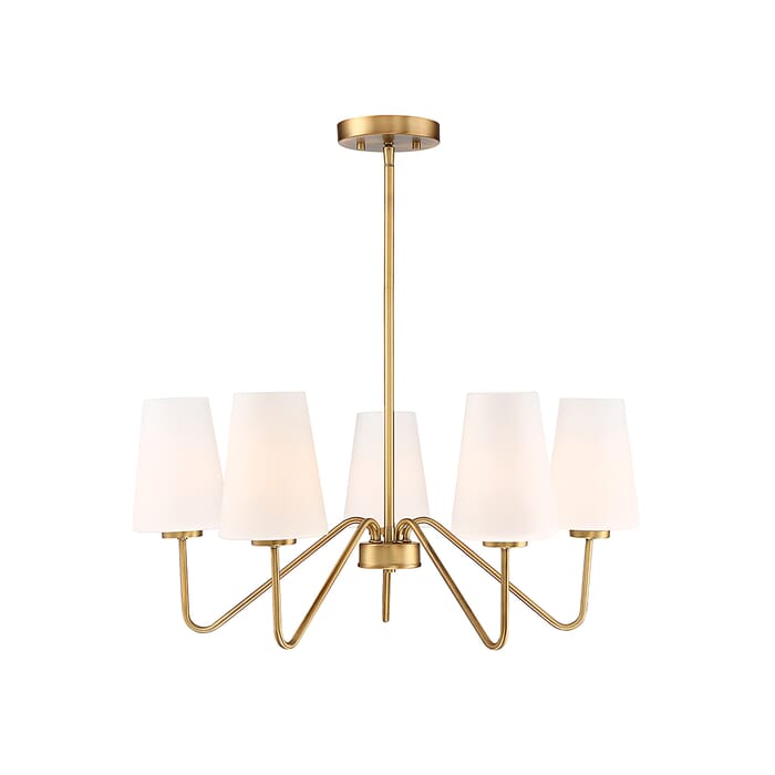 Trade Winds Lighting 5-Light Chandelier In Natural Brass Trade Winds Lighting 5-Light Chandelier In Natural Brass
