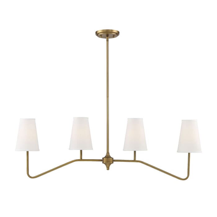 Trade Winds Madison Linear Chandelier in Natural Brass Trade Winds Madison Linear Chandelier in Natural Brass