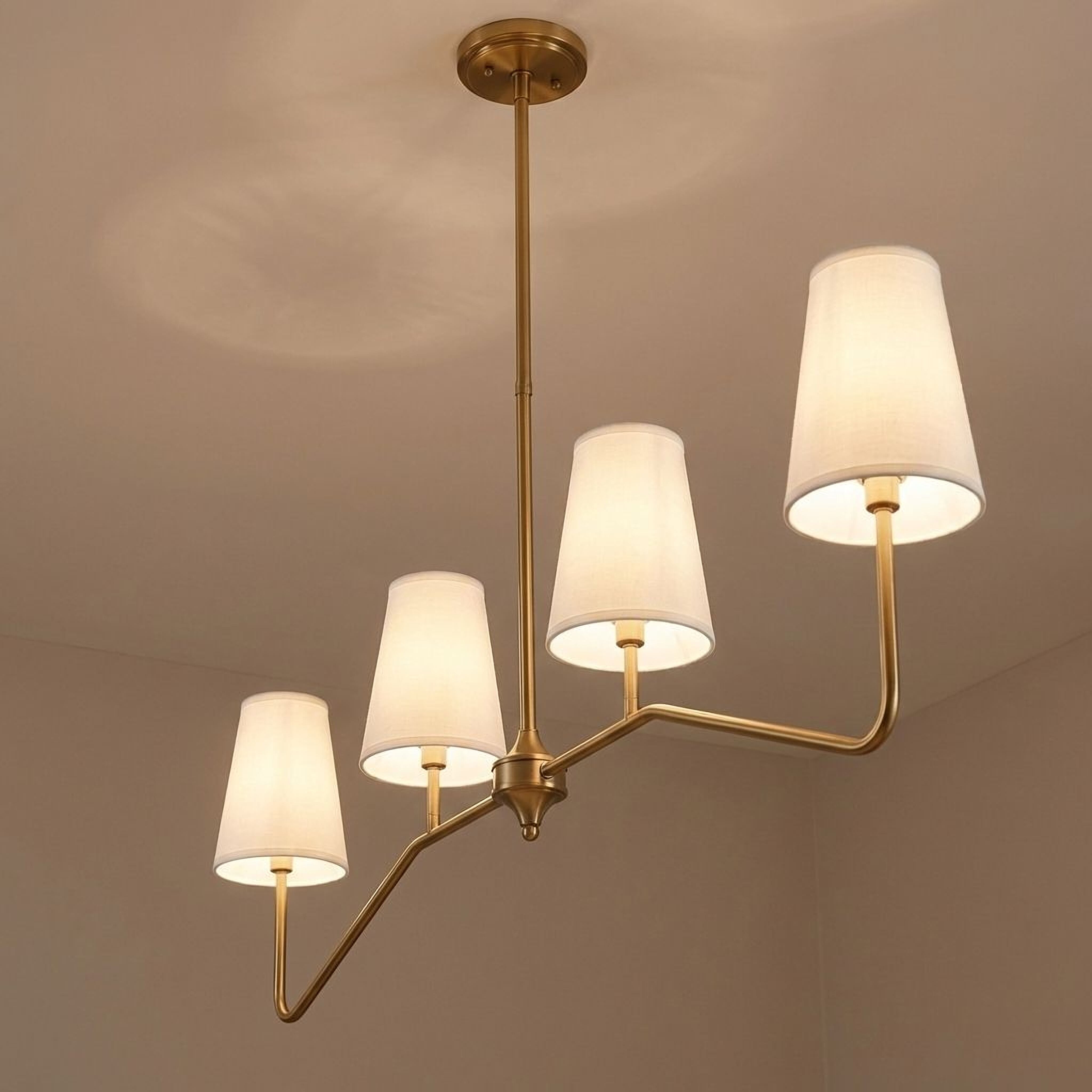 Trade Winds Madison Linear Chandelier in Natural Brass