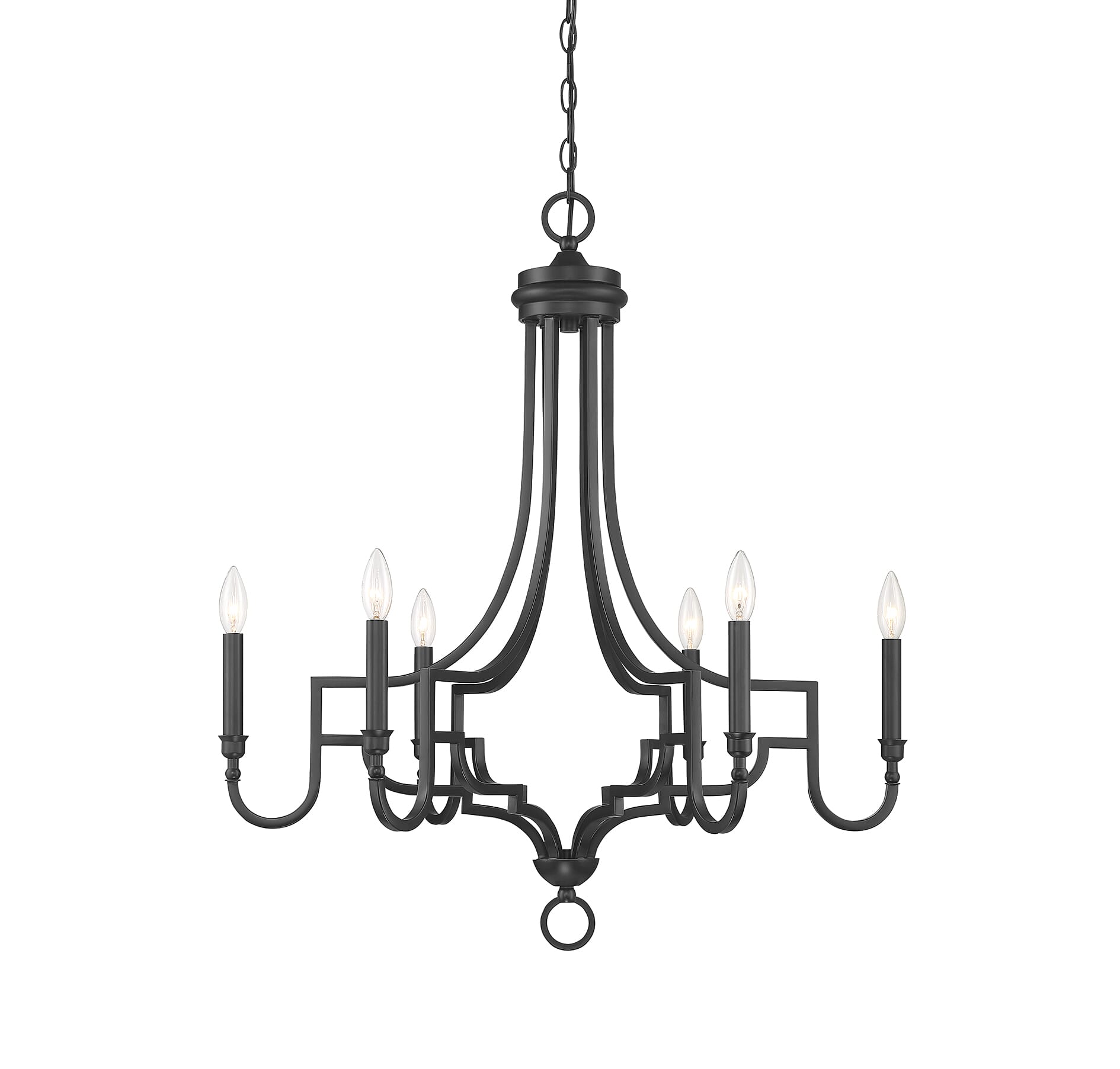 Meridian 6-Light Chandelier in Matte Black