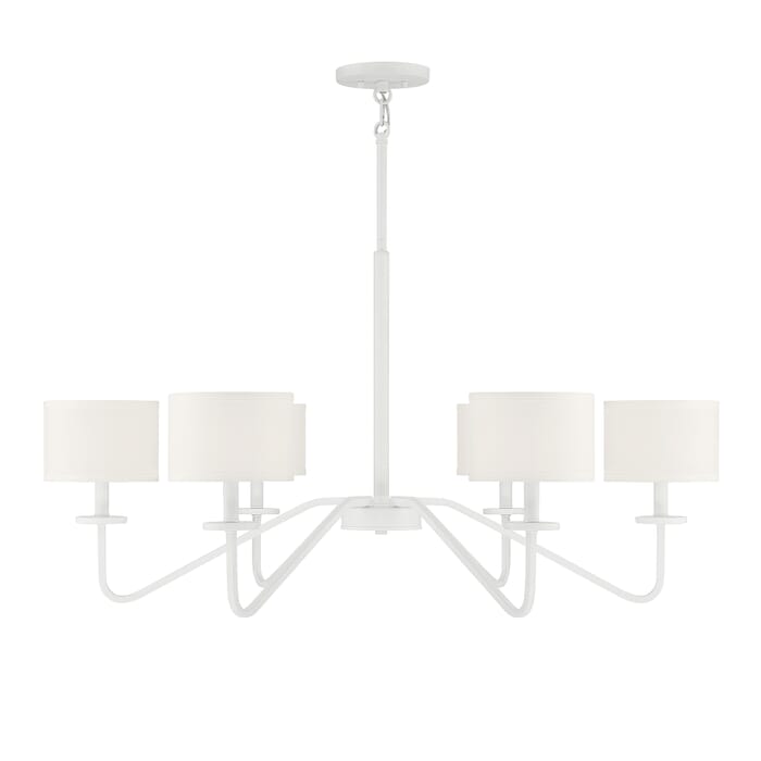 Meridian 6-Light Chandelier in Bisque White Meridian 6-Light Chandelier in Bisque White